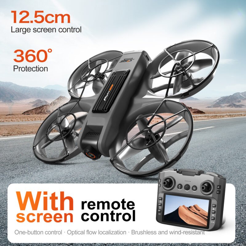 S156 Mini Brushless FPV Drone with Optical Flow, Screen-Equipped Controller, and HD Aerial Photography Camera